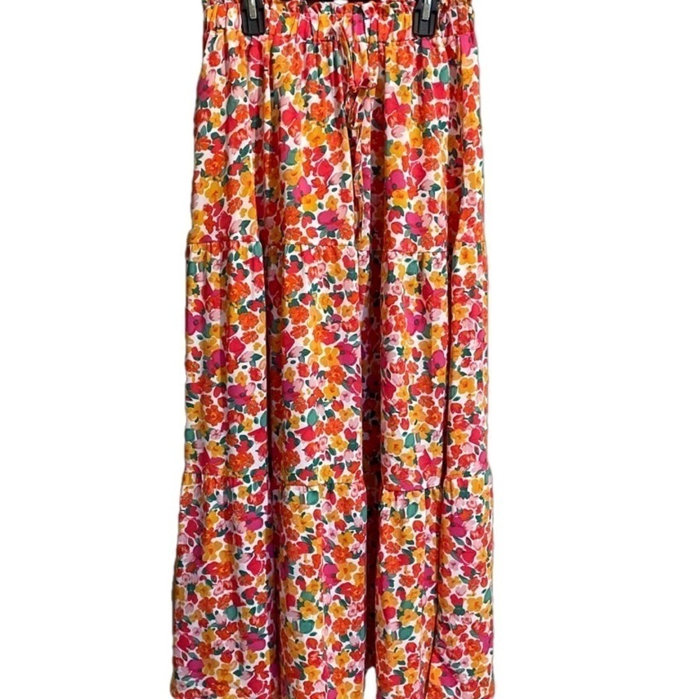 Allover Floral Print Ruffle Hem Skirt - Picture 5 of 6